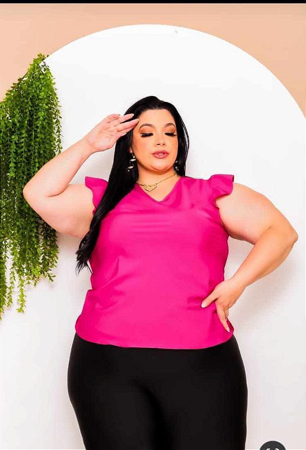 BLUSA SAMARA DECOTE V - PLUS SIZE