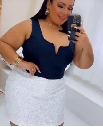 CROPPED PLUS SIZE DECOTE V EM BENGALINE