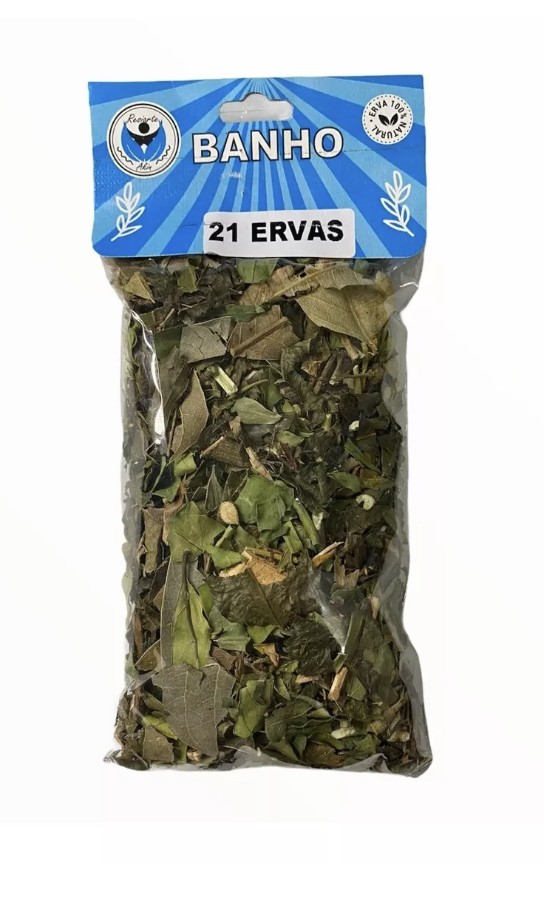 BANHO DE ERVAS 21 ERVAS CARTELA COM 10 PACOTES