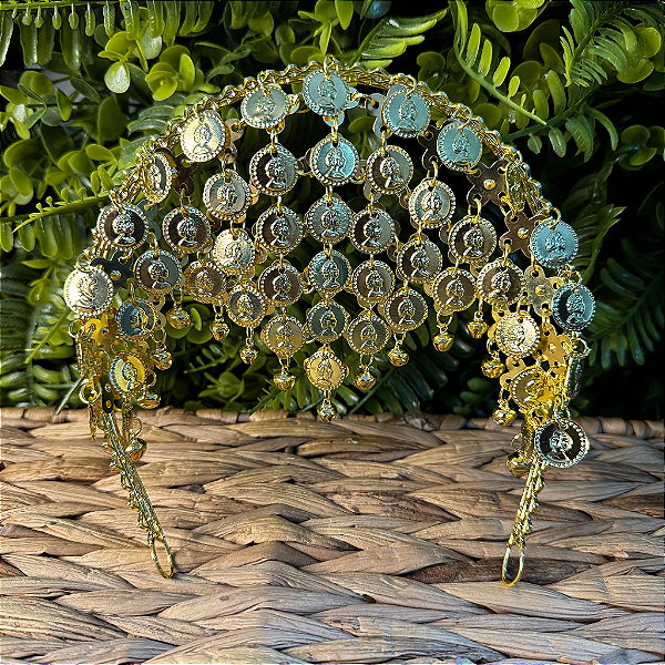 TIARA CIGANA COM MOEDAS