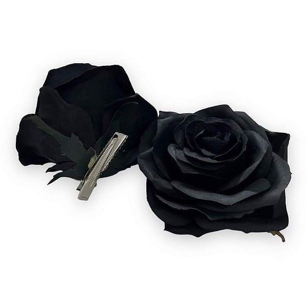 PRESILHA FLOR DE CABELO (PRETA)