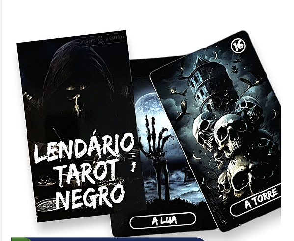 LENDÁRIO TAROT NEGRO (PLASTIFICADO)