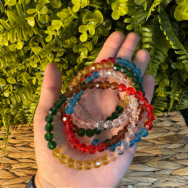 GUIA DE CRISTAL 8MM (VIDRO) 7 LINHAS 147 CONTAS