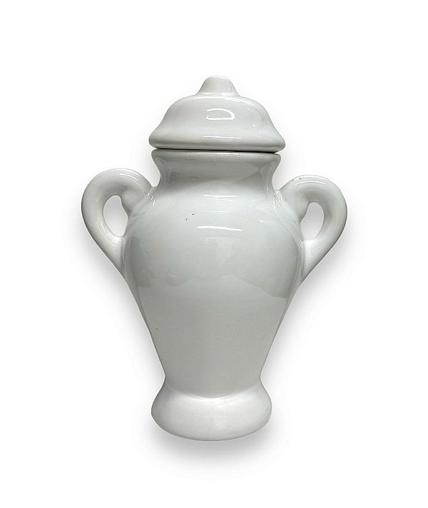 QUARTINHA DE LOUÇA BRANCA 19 CM COM ASA