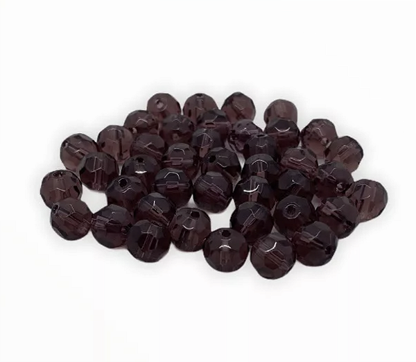 800 CONTAS ROXA CRISTAL 8MM VIDRO