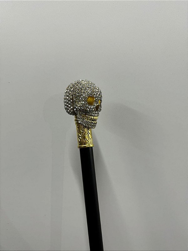 BENGALA CAVEIRA CRISTAL + PUNHAL