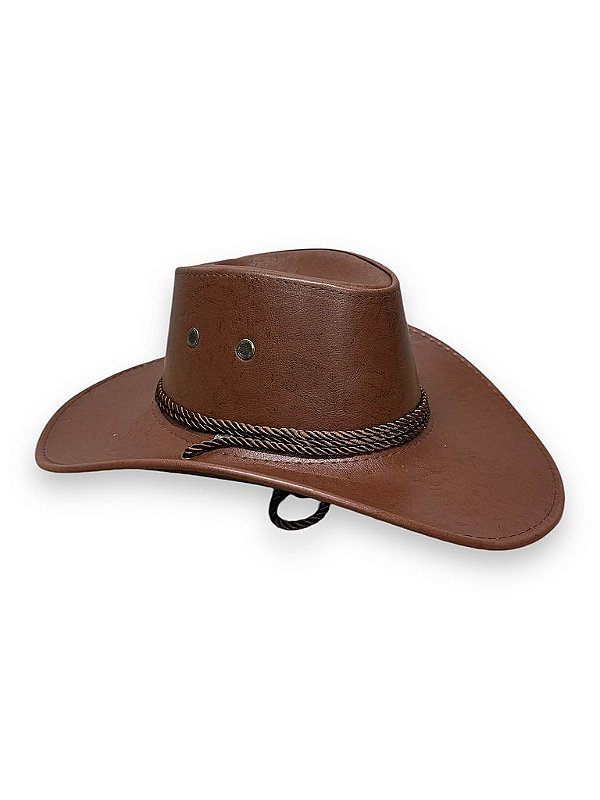 CHAPÉU BOIADEIRO MARROM - COURO