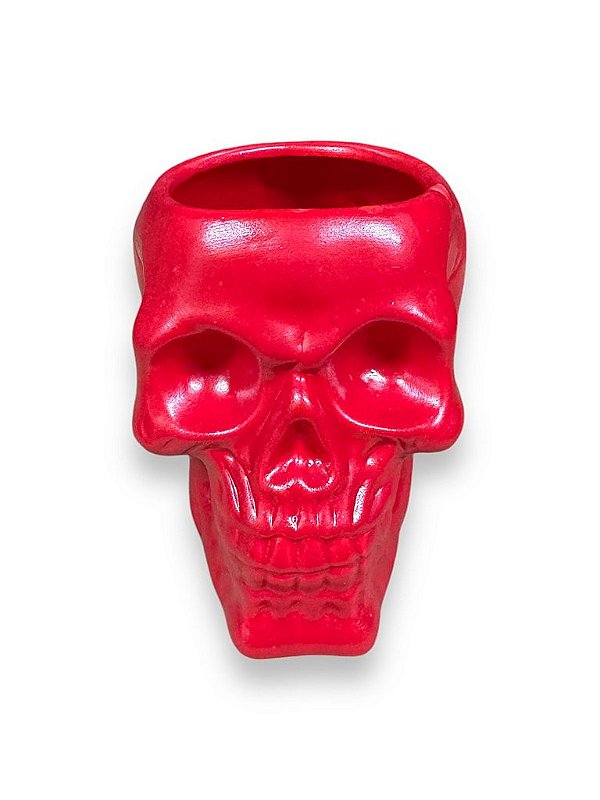 CRÂNIO DE LOUÇA VERMELHO OFERTÓRIO