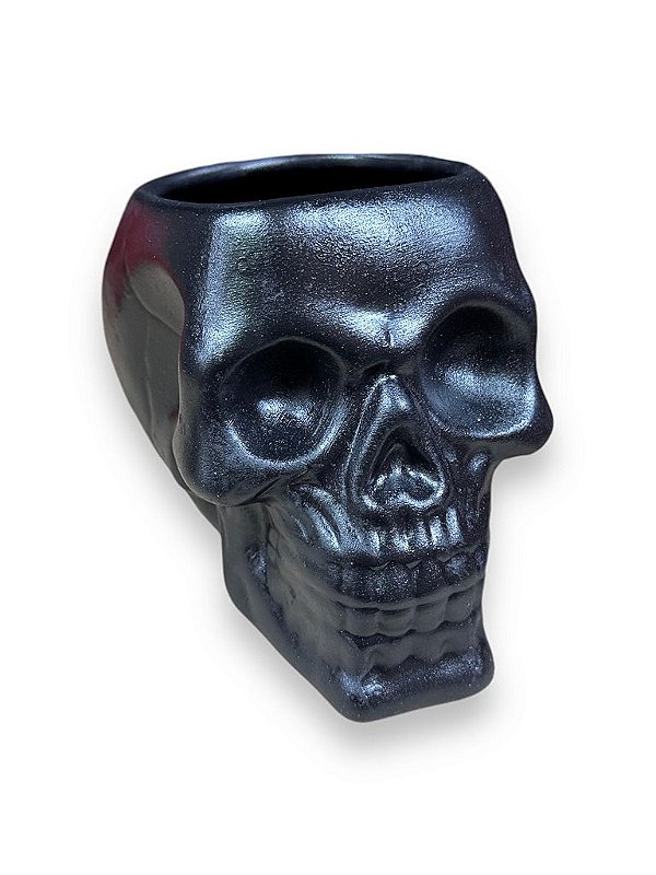 CRÂNIO DE LOUÇA PRETO OFERTÓRIO