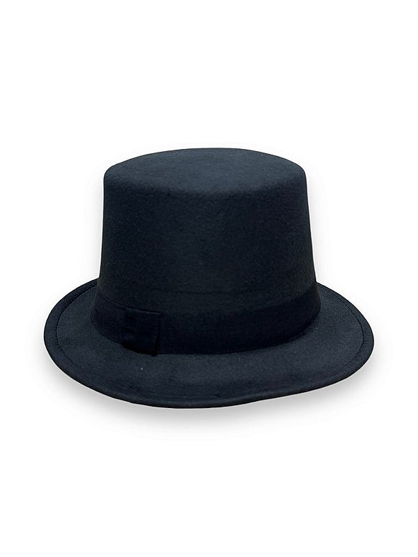 CARTOLA DE VELUDO PRETA - FITA PRETA