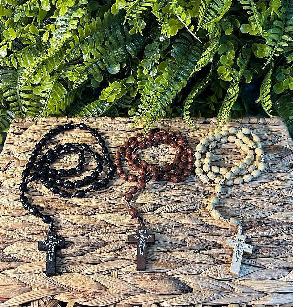 TERÇO EM MADEIRA 3 UNIDADES