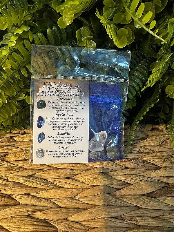 KIT PEDRAS FOCO E CONCENTRAÇÃO