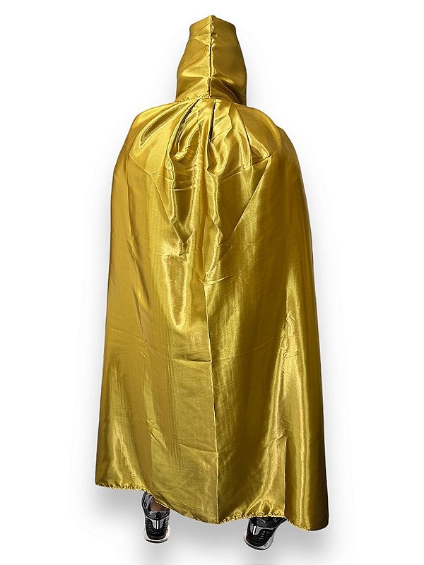 CAPA DE EXÚ DOURADA DUPLA FACE COM CAPUZ