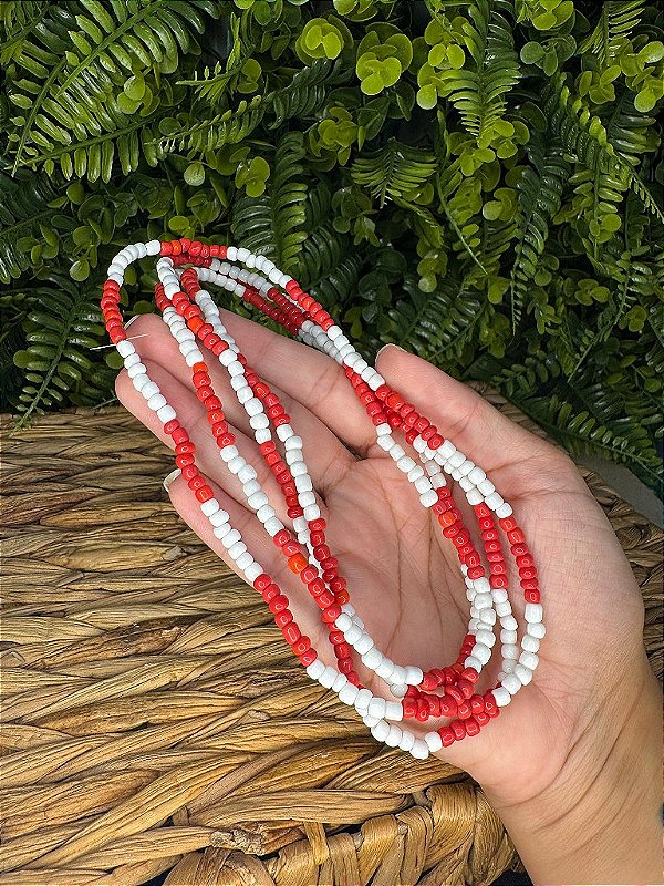 GUIA MIÇANGA BRANCA E VERMELHA 1,40 M