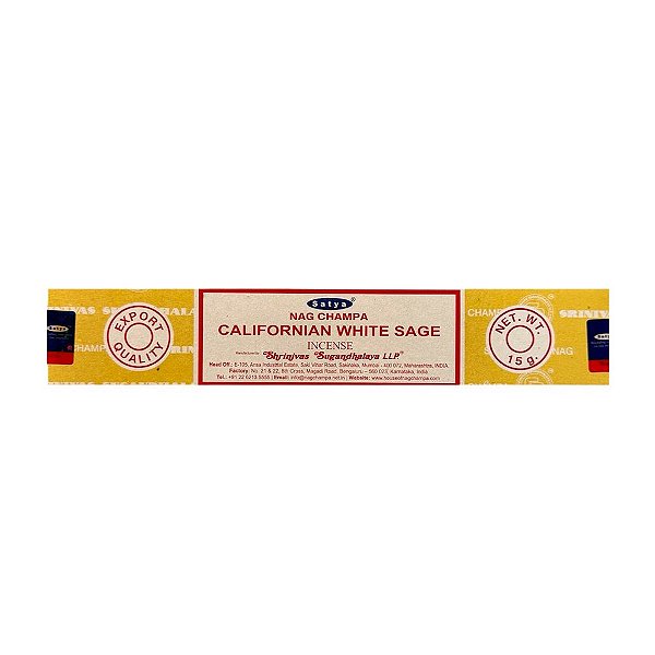 INCENSO SATYA CALIFORNIAN WHITE SAGE 15G
