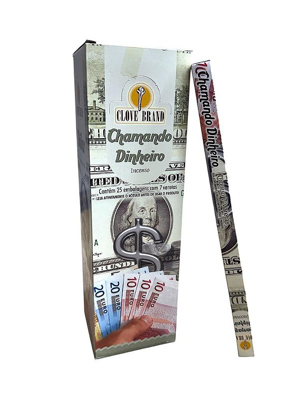INCENSO VARETA - CHAMA DINHEIRO BOX C/ 25UN