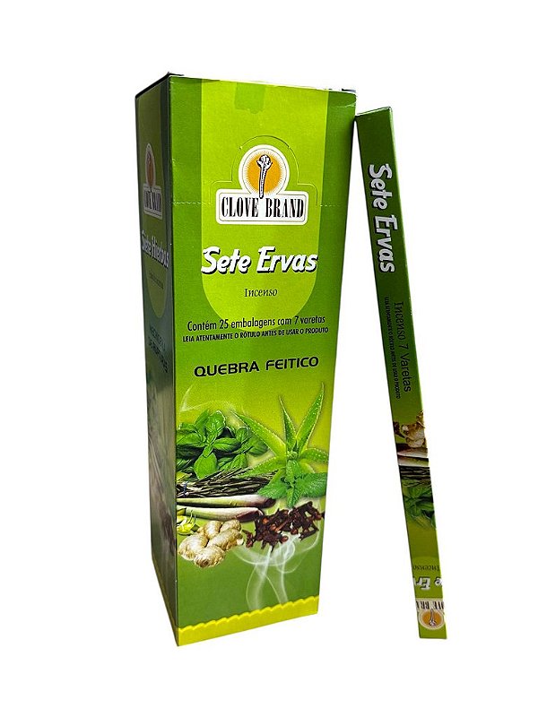 INCENSO VARETA - SETE ERVAS BOX C/ 25UN