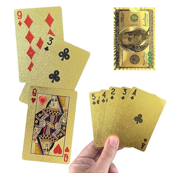 MAÇO DE BARALHO DOURADO