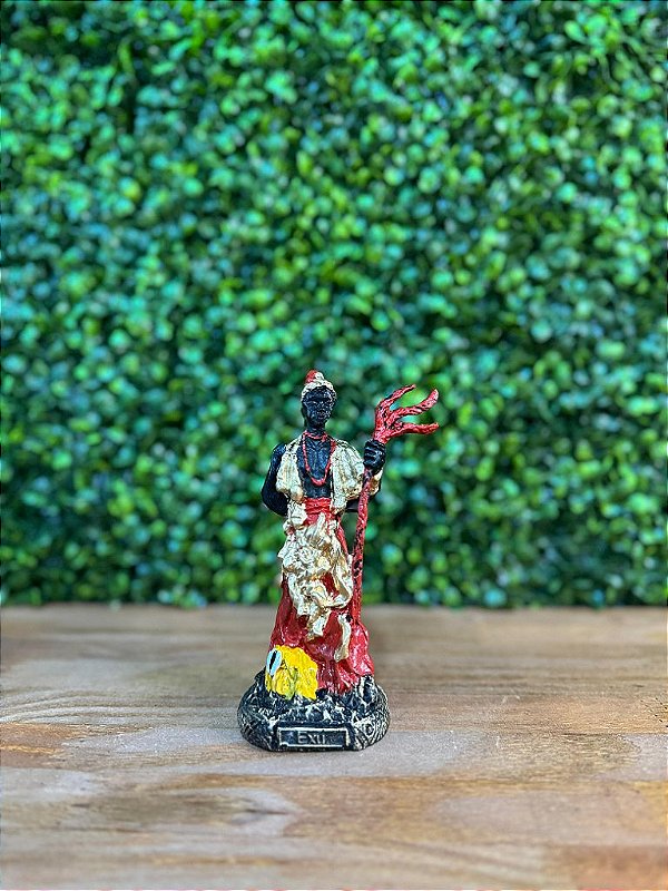 ORIXÁ M EXU 15 CM EM RESINA