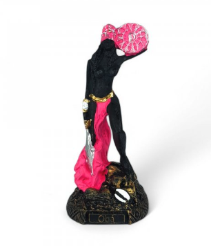 ORIXÁ M OBA 15 CM EM RESINA