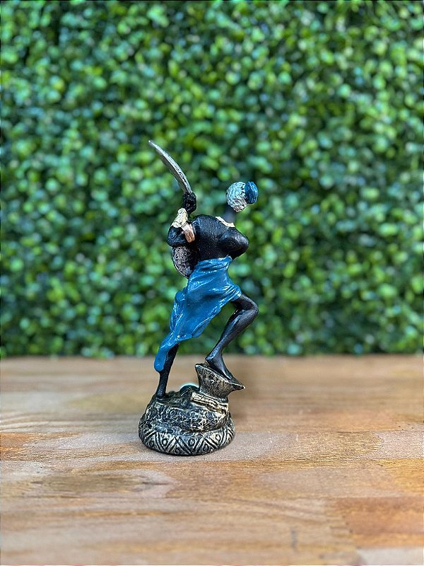 ORIXÁ M OGUM 15 CM EM RESINA