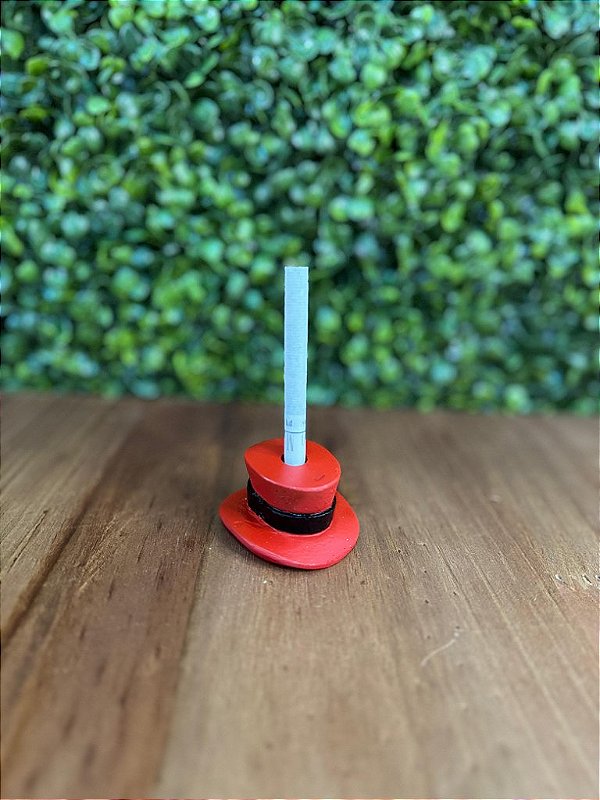 SUPORTE CIGARRO CARTOLA VERMELHA