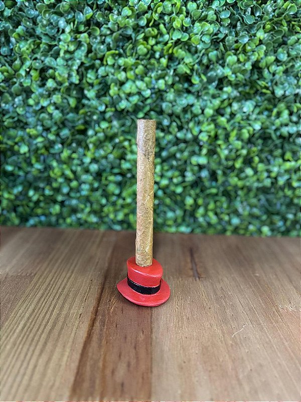 SUPORTE CHARUTO CARTOLA VERMELHA