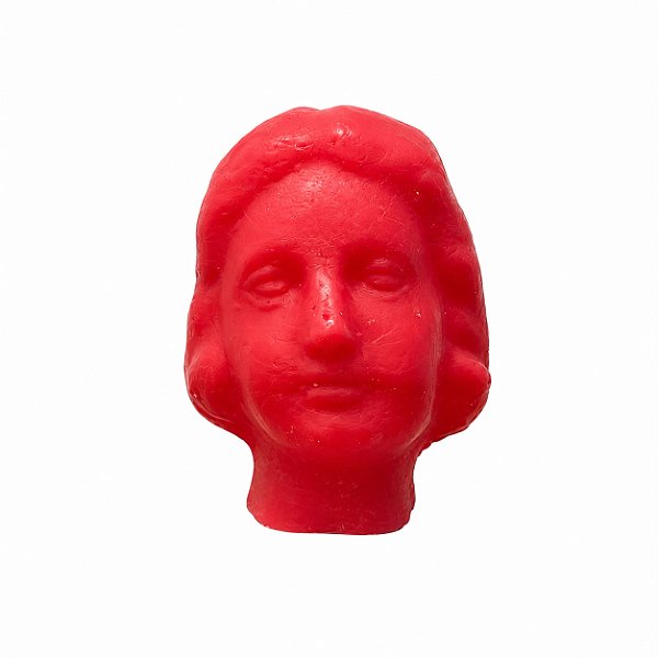 CABEÇA DE CERA FEMININA VERMELHA