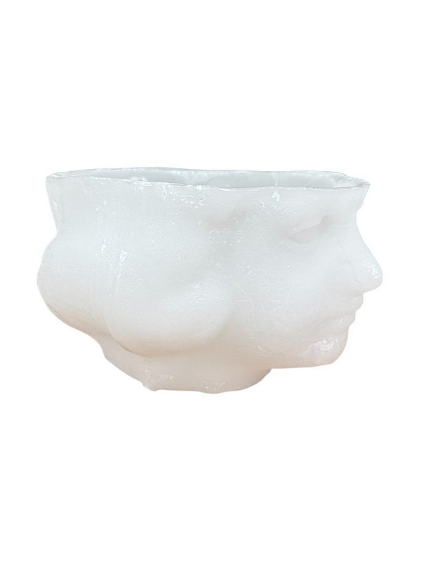 CABEÇA DE CERA FEMININA ABRETA BRANCA