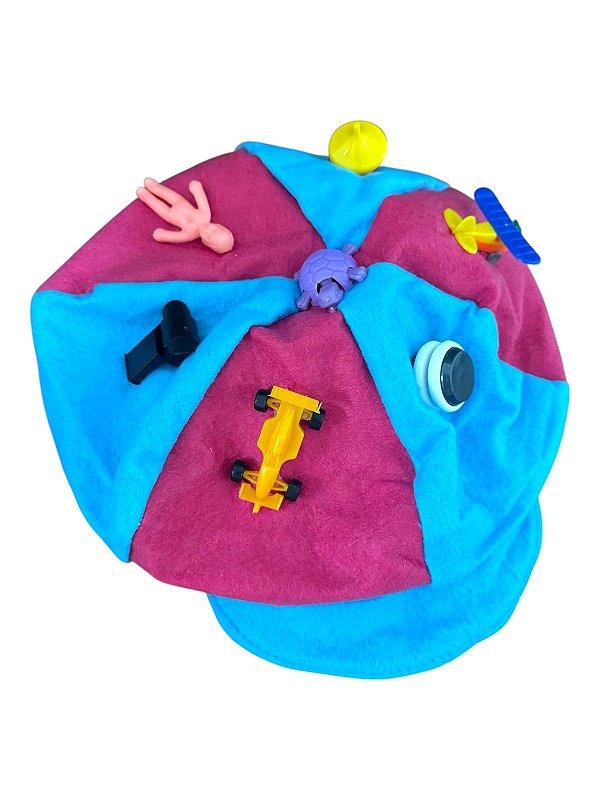 CHAPÉU DE ERE AZUL E ROSA
