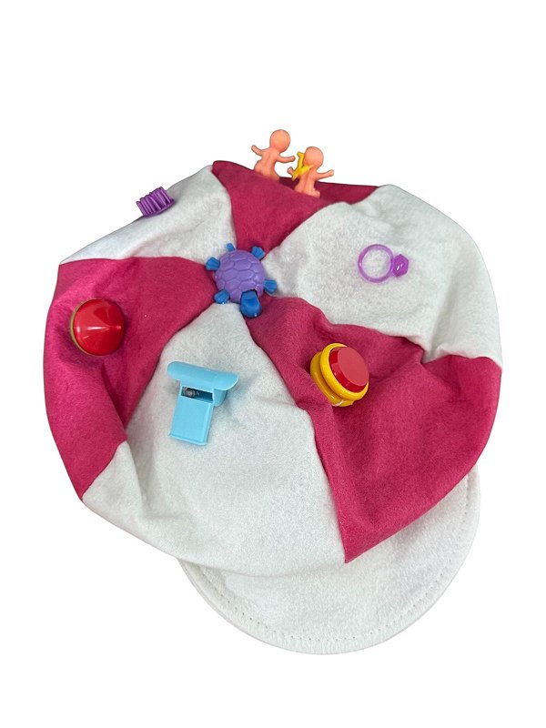 CHAPÉU DE ERE BRANCO E ROSA