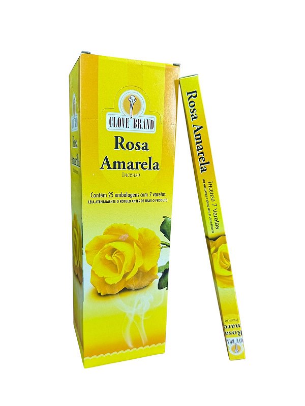 INCENSO VARETA - ROSA AMARELA BOX C/ 25UN