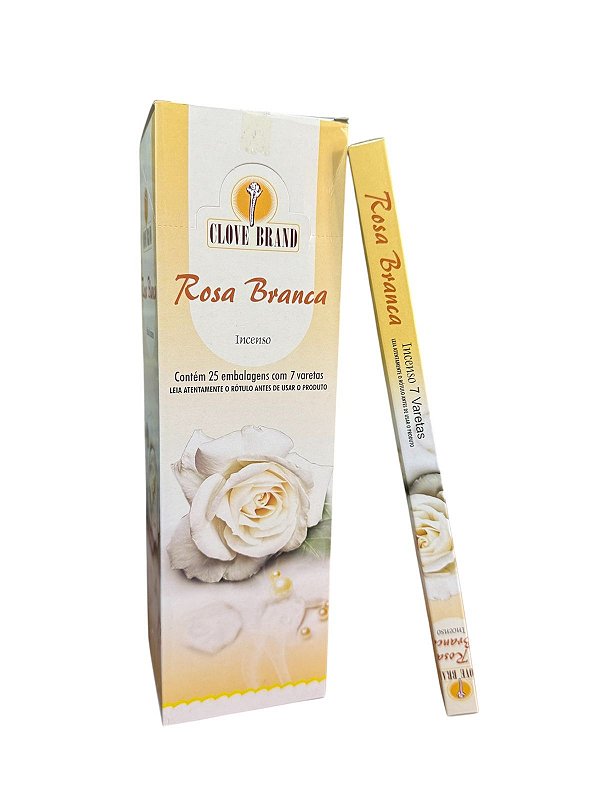INCENSO VARETA - ROSA BRANCA BOX C/ 25UN