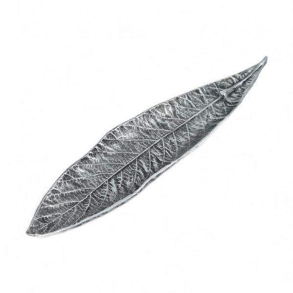 INCENSARIO FOLHA CANOA PRATA