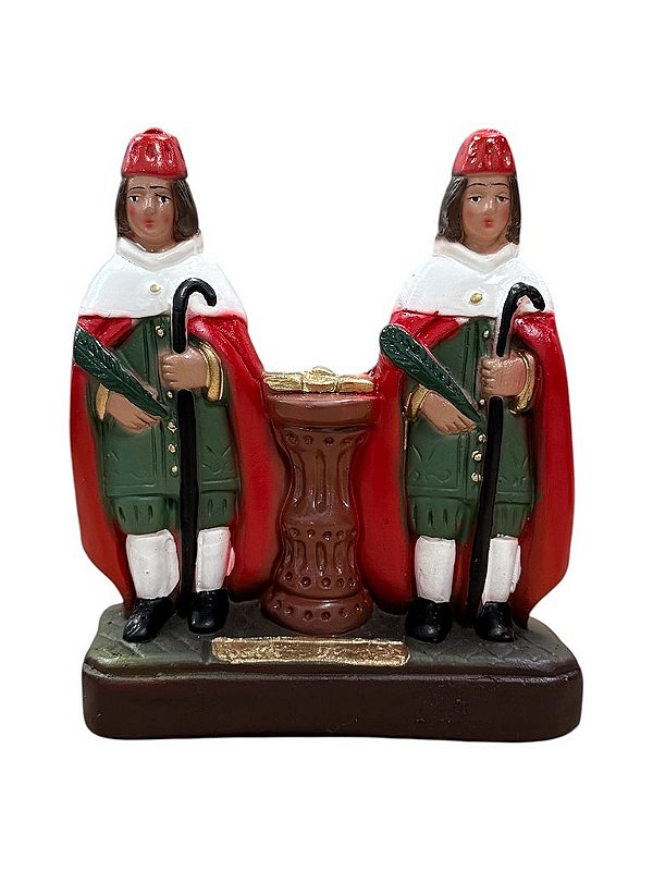 IMAGEM DE GESSO COSME E DAMIÃO 20 CM