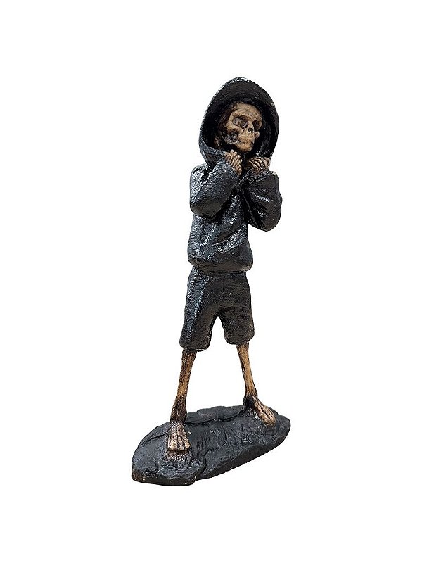 IMAGEM DE GESSO EXÚ CAVEIRA MIRIM 20 CM