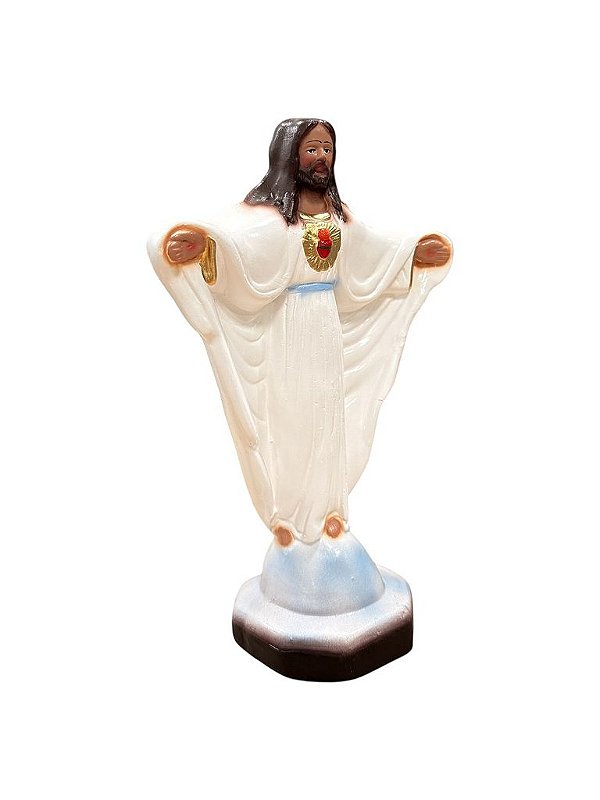 IMAGEM DE GESSO JESUS DE BRAÇOS ABERTOS 20 CM