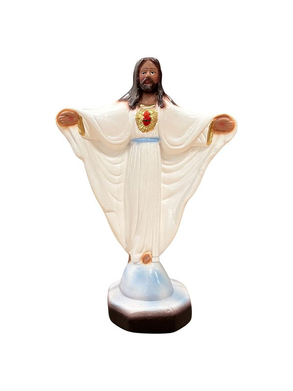 IMAGEM DE GESSO JESUS DE BRAÇOS ABERTOS 20 CM