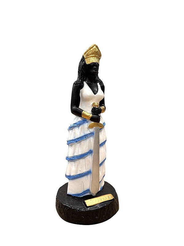 IMAGEM DE GESSO ORIXÁ LOGUNÃ 25 CM