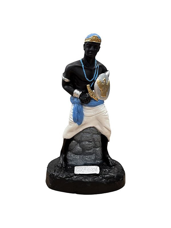 IMAGEM DE GESSO ORIXÁ OXAGUIÃ 25 CM
