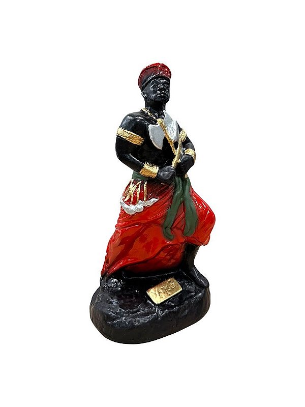 IMAGEM DE GESSO ORIXÁ XANGÔ 25 CM