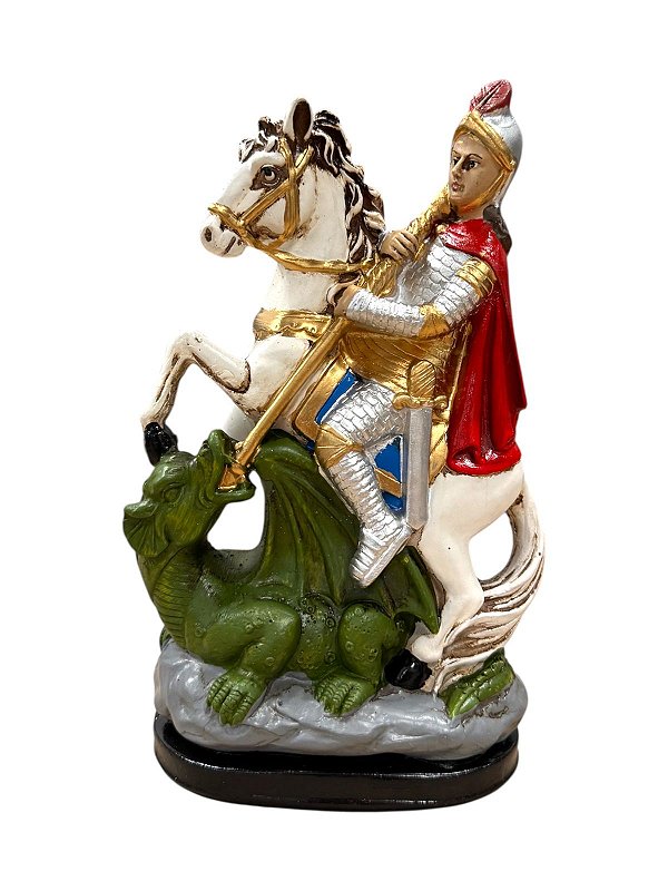 IMAGEM DE GESSO SÃO JORGE 20 CM