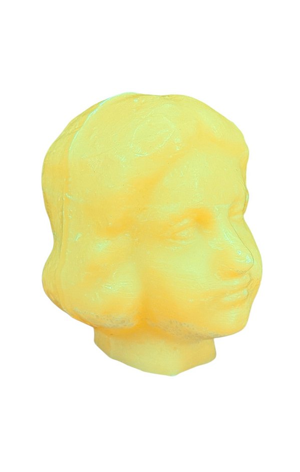 CABEÇA DE CERA FEMININA AMARELA