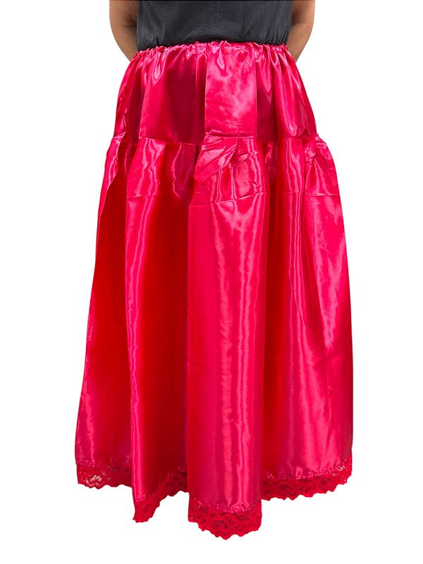 SAIA DE CETIM VERMELHA