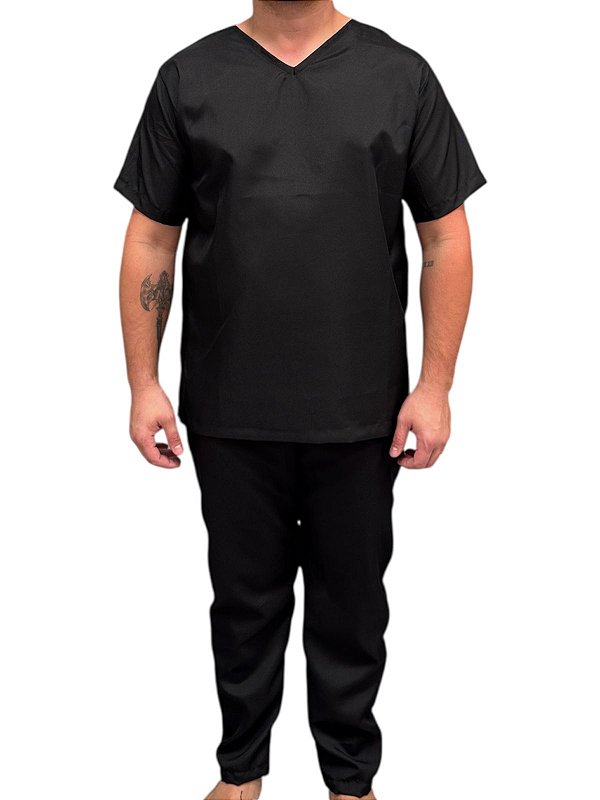 ROUPA CONJUNTO OXFORD MASCULINO PRETO - M