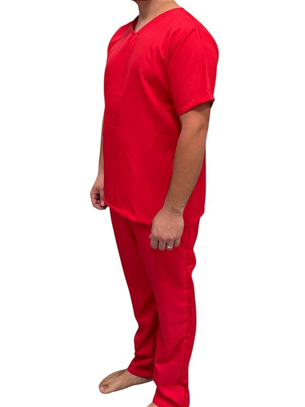 ROUPA CONJUNTO OXFORD MASCULINO VERMELHO - G