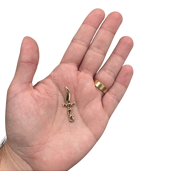 PINGENTE ADAGA DOURADA 6 UNIDADES