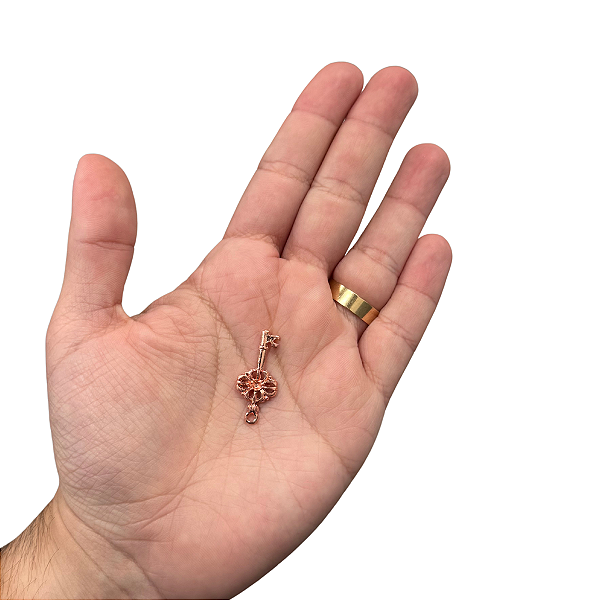 PINGENTE CHAVE DE COBRE 6 UNIDADES