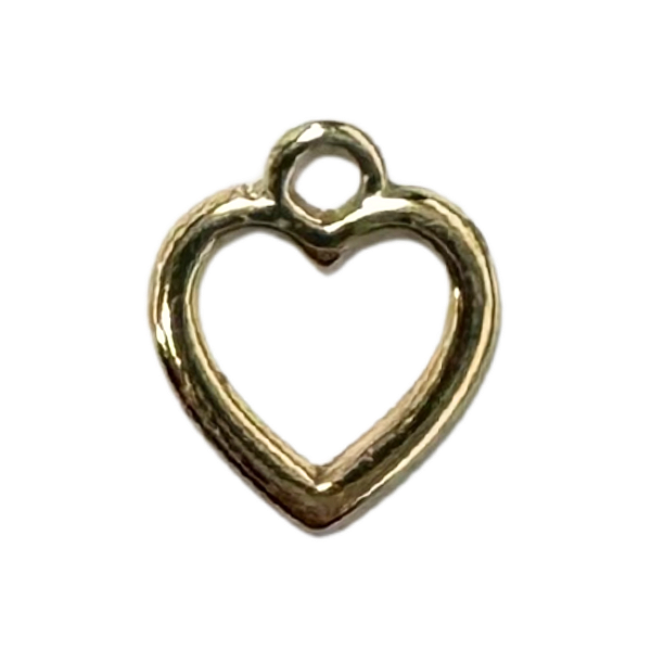 PINGENTE CORAÇÃO DOURADO 6 UNIDADES