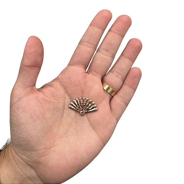 PINGENTE LEQUE DE COBRE 6 UNIDADES